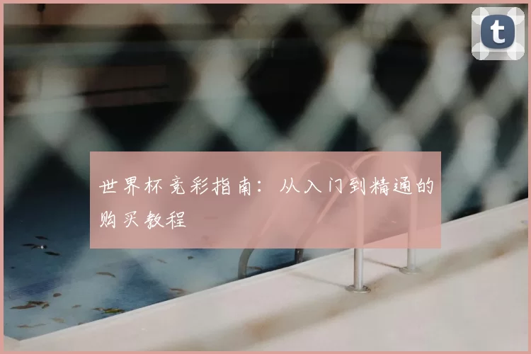 世界杯竞彩指南：从入门到精通的购买教程